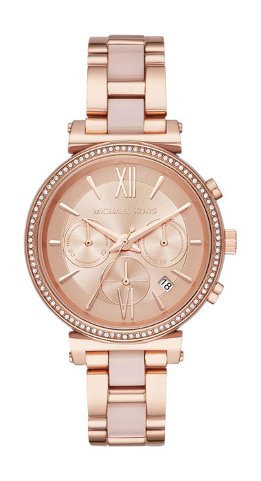 Michael Kors Sofie Pave Rose Gold-Tone and Acetate Watch