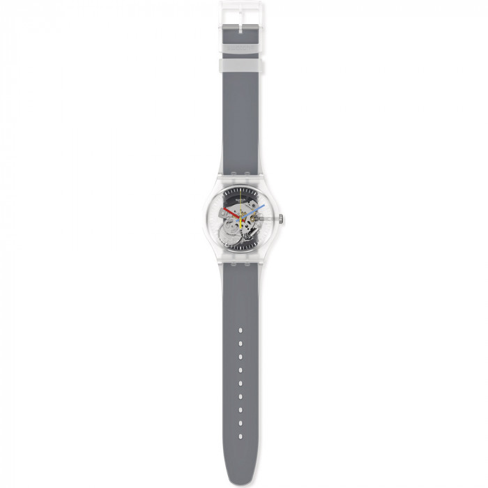 SWATCH CLEARLY BLACK STRIPED