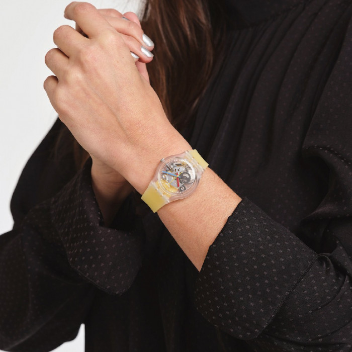 SWATCH CLEARLY YELLOW STRIPED