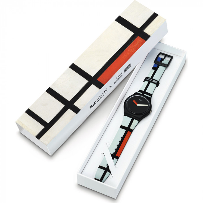 SWATCH RED, BLUE AND WHITE, BY PIET MONDRIAN