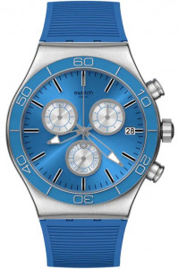 SWATCH BLUE IS ALL IRONY CHRONO