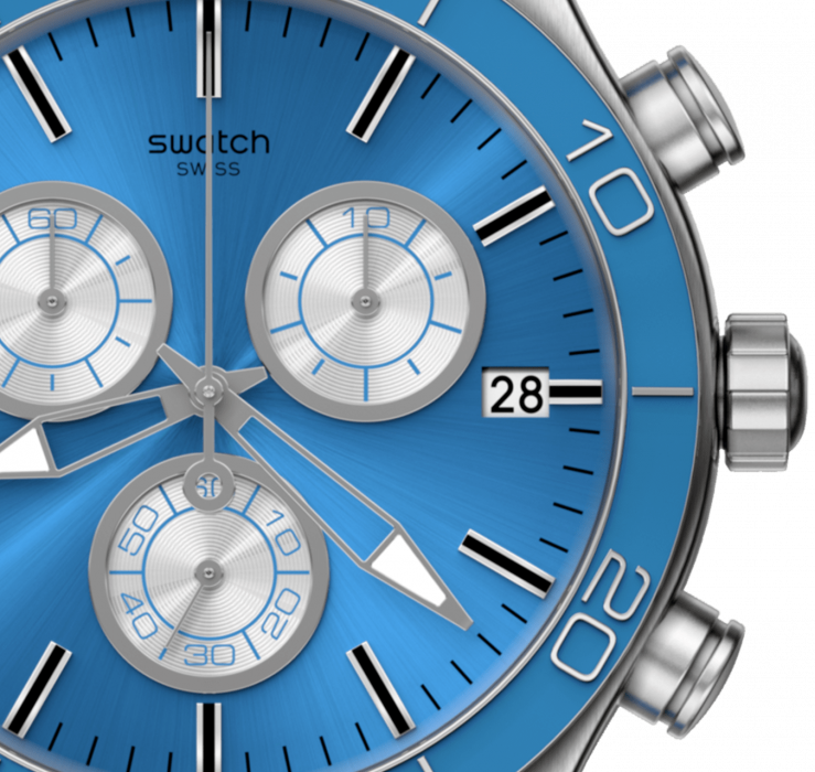SWATCH BLUE IS ALL IRONY CHRONO