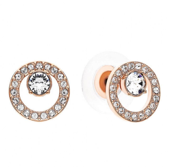 Серьги-пусеты круглые Swarovski Creativity