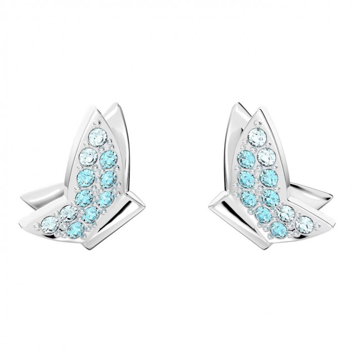 Серьги пусеты-гвоздики Бабочки Swarovski Lilia