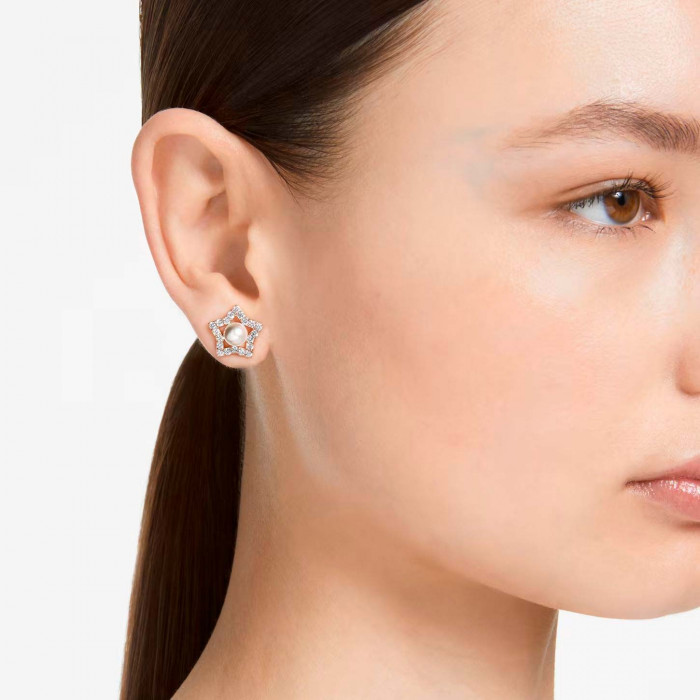 Серьги пусеты-гвоздики Swarovski Stella