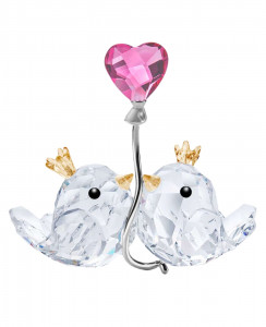 LOVE BIRDS SWAROVSKI, РОЗОВОЕ СЕРДЦЕ