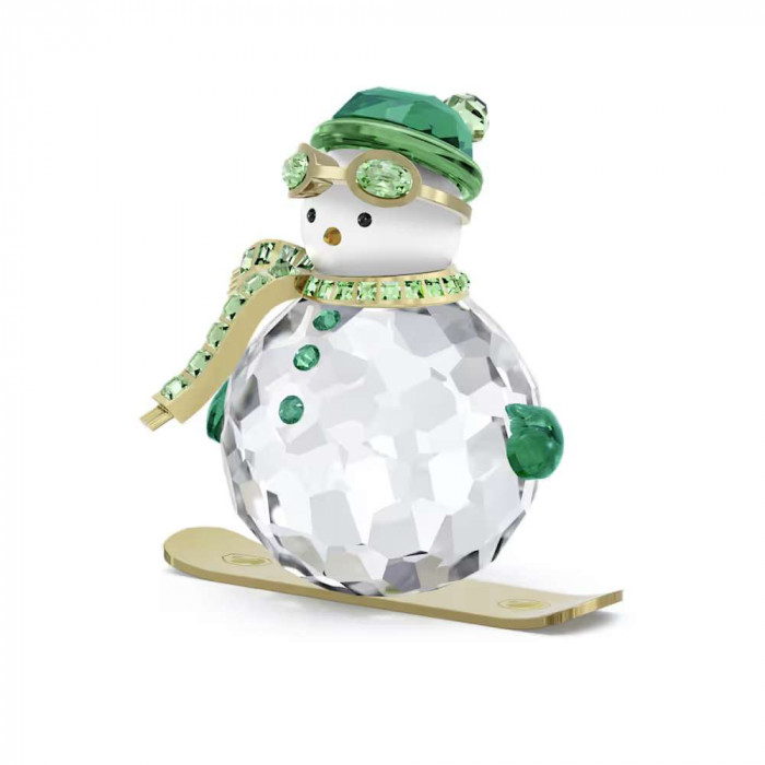 Фигурка Swarovski "Праздничное поздравление Снеговик зеленый"