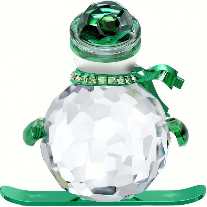 Фигурка Swarovski "Праздничное поздравление Снеговик зеленый"