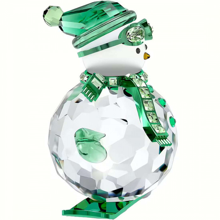 Фигурка Swarovski "Праздничное поздравление Снеговик зеленый"