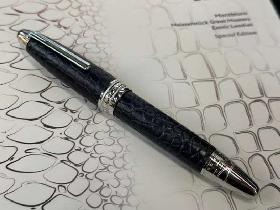 Перьевая ручка Montblanc Meisterstück Great Masters Exotic Leather Blue Alligator