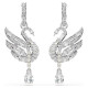 Серьги-подвески Swan Swarovski