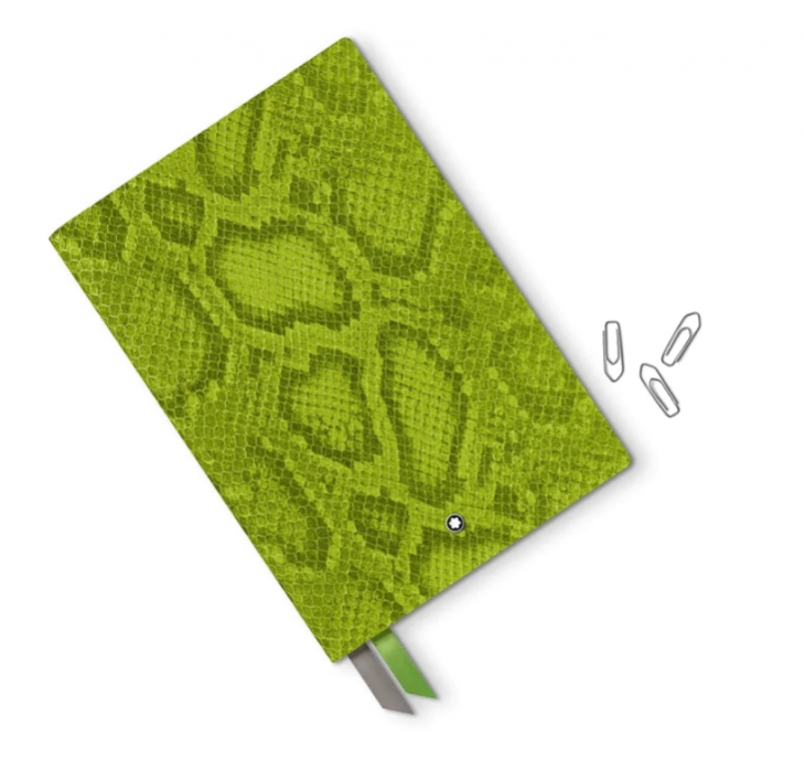 Блокнот Montblanc Python Print Collection, размер А5, зеленый, линованный