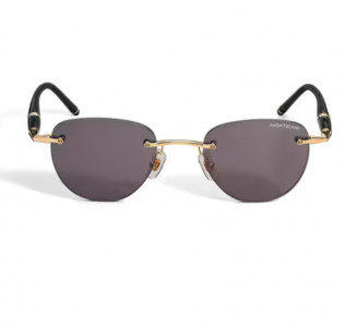 Солнцезащитные очки с металлической оправой золотистого цвета