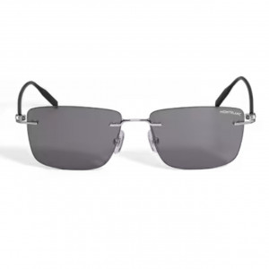 Солнцезащитные очки Montblanc прямоугольной формы с металлической оправой