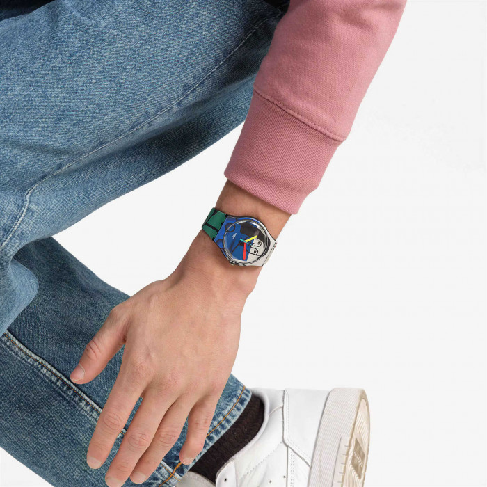 SWATCH LEGER'S TWO WOMEN HOLDING FLOWERS