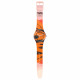 SWATCH BARNS-GRAHAM'S ORANGE AND RED ON PINK