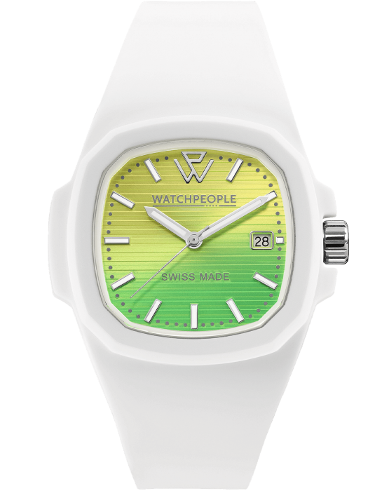WATCHPEOPLE WP4 White Sunset Yellow Shades Lines 44 мм