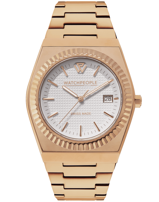 WATCHPEOPLE WP1 Rose gold white square 36 мм