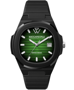 WATCHPEOPLE WP7 Solid Sili Black Black Green Radial