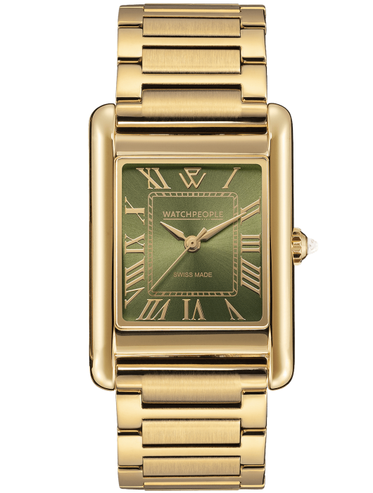WATCHPEOPLE WP6 Metal Shiny Gold Olive Green