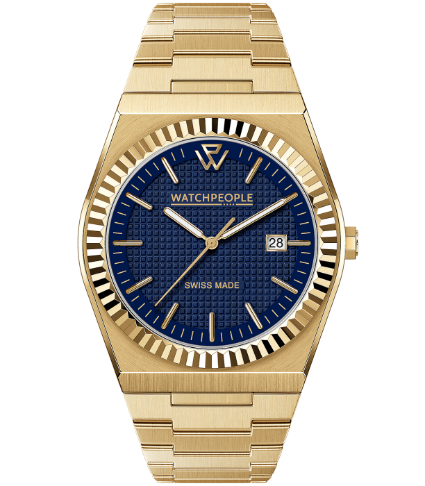 WATCHPEOPLE WP1 Metal Gold Brushed Blue