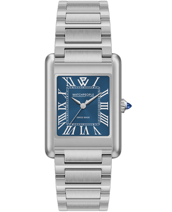 WATCHPEOPLE WP6 Metal Shiny Silver Original Blue