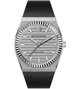 WATCHPEOPLE WP1 Metal Sili Silver Brushed Aluminium Black