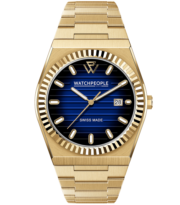 WATCHPEOPLE WP1 Metal Gold Brushed Black Blue