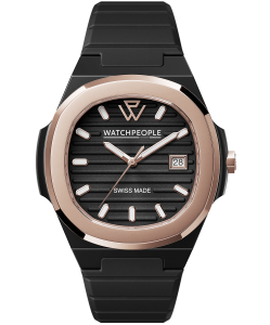 WATCHPEOPLE WP7 Solid Sili Black Black Rose Gold