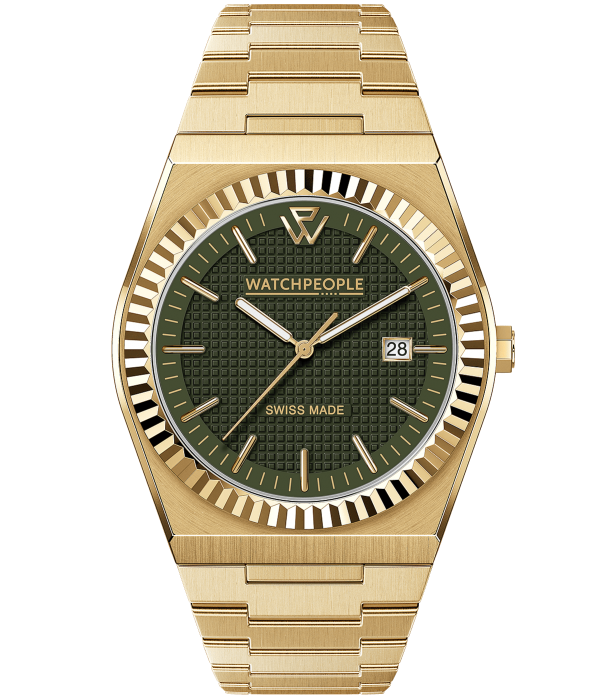 WATCHPEOPLE WP1 Metal Gold Brushed Green