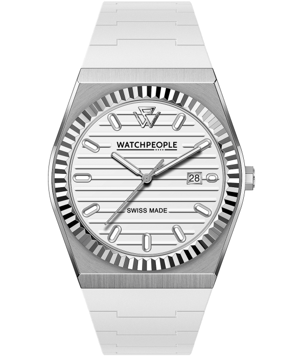 WATCHPEOPLE WP1 Metal Sili Silver Brushed White