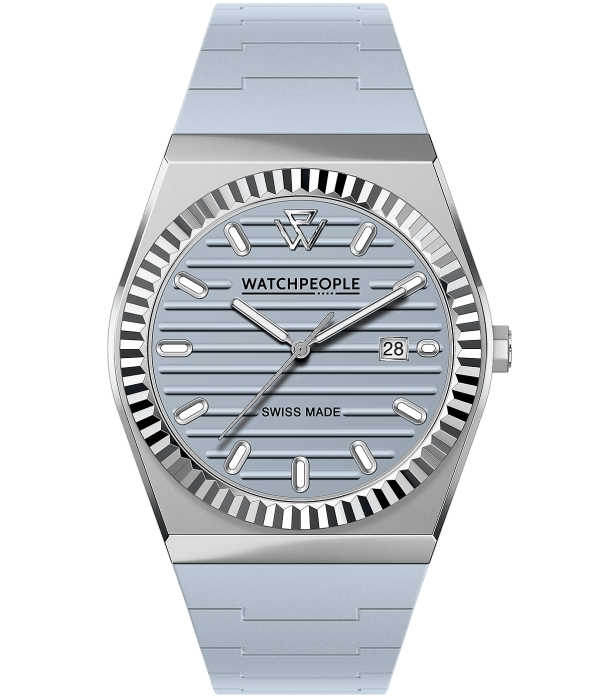 WATCHPEOPLE WP1 Silver Shiny Soft Blue
