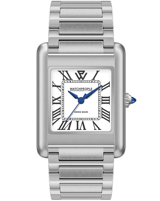 WATCHPEOPLE WP6 Shiny Silver Timeless White