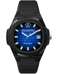 WATCHPEOPLE WP7 Solid Sili Black Black Blue Radial