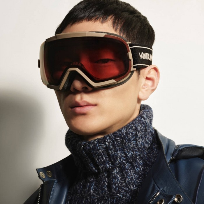 Горнолыжная маска (очки) Montblanc SKI MASK WITH BEIGE INJECTED FRAME