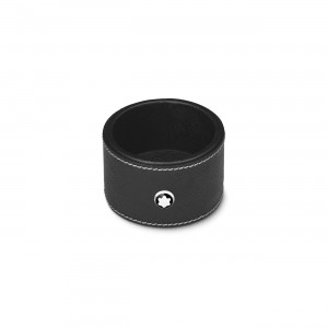 Круглый настольный лоток Montblanc BLACK LEATHER (SMALL)