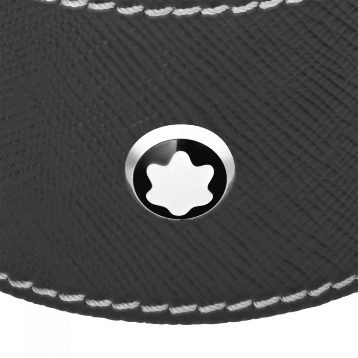 Круглый настольный лоток Montblanc BLACK LEATHER (SMALL)
