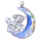 Елочная игрушка Swarovski  «Медвежонок Крис» в виде луны