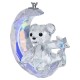 Елочная игрушка Swarovski  «Медвежонок Крис» в виде луны