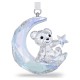 Елочная игрушка Swarovski  «Медвежонок Крис» в виде луны